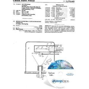  NEW Patent CD for SENSOR SYSTEM FOR A VACUUM DEPOSITION 