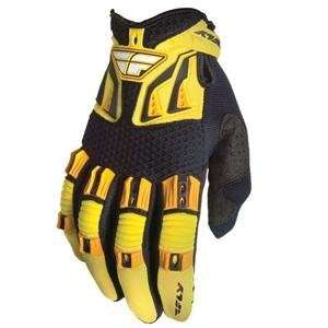  Fly Racing Youth Kinetic Gloves   Youth 2/Yellow/Black 