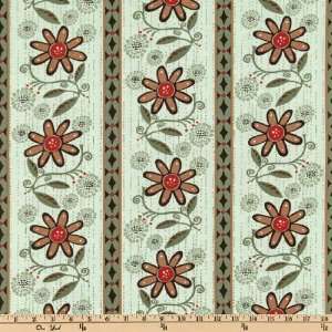  43 Wide Bryant Park Floral Stripe Sage Fabric By The 