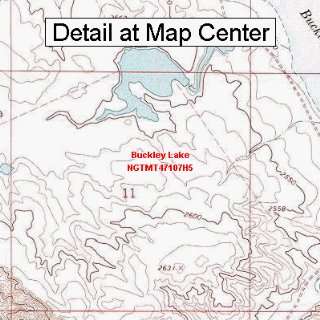 USGS Topographic Quadrangle Map   Buckley Lake, Montana (Folded 
