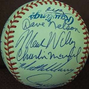  1997 Cleveland Indians AL Champions Autographed Baseball 