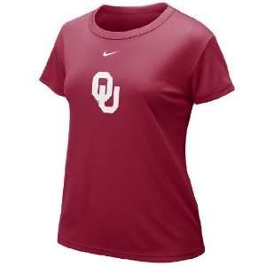  Nike Oklahoma Sooners Women?s Dri FIT T Shirt Sports 