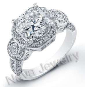 13 Ct. Radiant Cut Diamond Engagement Bridal Ring EGL  