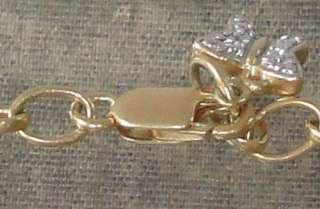  Sterling Silver Heart Cross & Butterfly Charm s Bracelet Vintage 