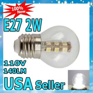 E27 2W 110V 140LM Pure White 18LED Light Bulb Lamp Energy saving 
