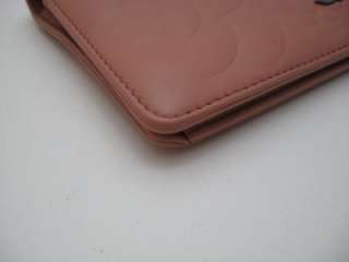 Auth. Chanel Dark Salmon Pink Camellia Long Wallet  