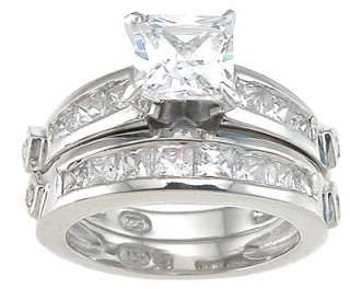 78CT ENGAGEMENT WEDDING RING SET DIAMOND SIMULATED  