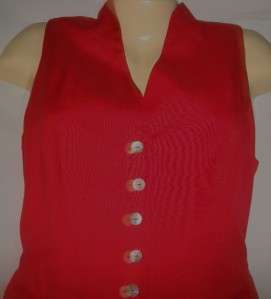 Womens Evan Picone Red Sleeveless Dress Size 10  