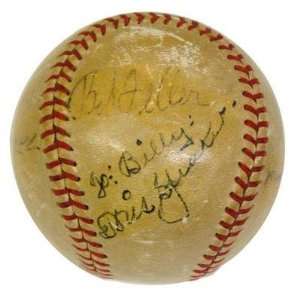  Ted Williams Autographed Baseball   Tris Speaker +5 Psa 