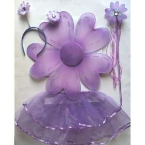  Purple Flower Tutu 4pc Set Toys & Games