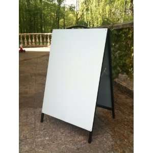  A frame Metal Board White Dry and Wet Erase Sidewalk Sign 