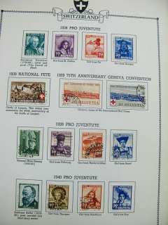 Switzerland Stamps Mint And Used Collection In Minkus Album  