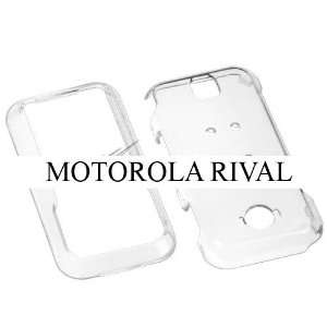 MOTOROLA RIVAL A455 CLEAR TRANSPARENT HARD CASE COVER