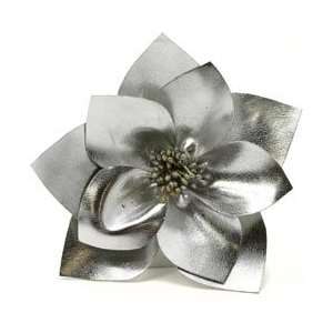  Laliberi Quick Clip Flowers 1/Pkg Silver Leather Layer; 3 