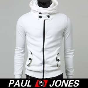 PJ New Trendy Mens Slim Fit Top Hoodies Sports Coat Jacket,Simple 