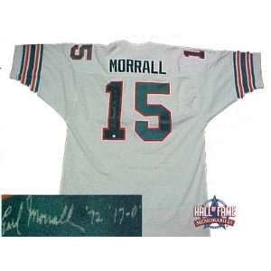  Earl Morrall Autographed/Hand Signed White Jersey with 17 