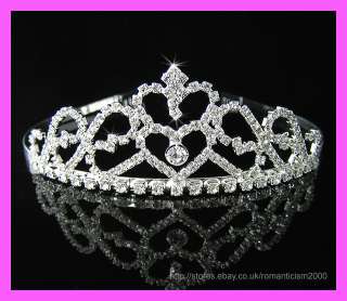 Wedding/Bridal crystal veil tiara headband CR126  