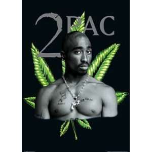  2Pac (Pot Leaf) Music Poster Print   24 X 36