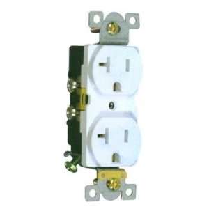 Morris Products Commercial Duplex Receptacle 20A 125V White 82151 