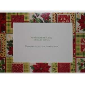  Holiday Poinsettia Holly Berries Patchwork Photo Greeting 