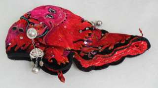 Chinese Miao children old hand Embroidery Hat  