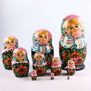 Matryoshka, Matreshka, Set of 10 pcs/11  Marya Russian Nesting Dolls 