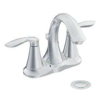 Moen 6410 Eva Two Handle Lavatory Faucet with Drain Assembly, Chrome