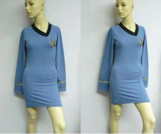 Star Trek Women TOS COMMAND Costume Uhura Skant BLUE  