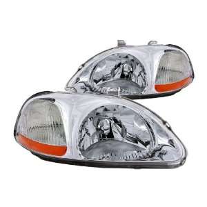 Anzo USA 121161 Honda Civic Crystal Chrome Headlight Assembly   (Sold 