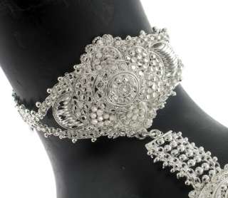 PC SILVER PLATED VERY BEAUTIFUL 1 RING SLAVE BRACELET  