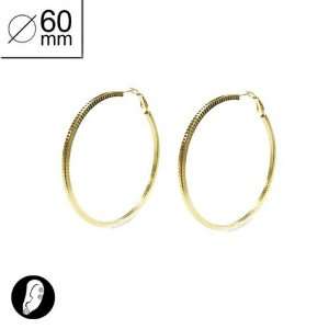 SG Paris Hoop Earring 60mm Gold Dore Earrings Hoop Earring 