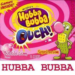 HUBBA BUBBA OUCH BUBBLE GUM   Sugarfree   30 15pc Packs  
