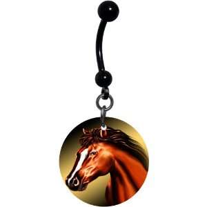  Circle Horse Belly Ring Jewelry