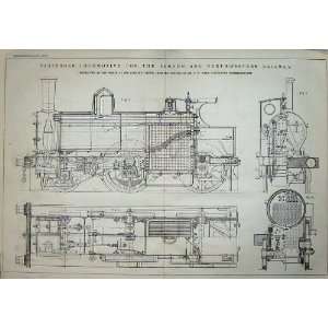  1875 Passenger Locomotive London Railway Train Diagrams 