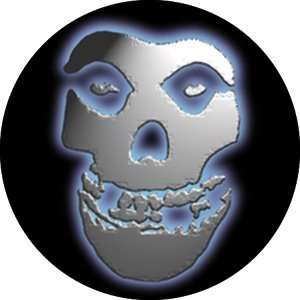  THE MISFITS CHROME SKULL BUTTON