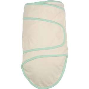    Miracle Blanket   Beige with Green Trim Swaddle Blanket Baby