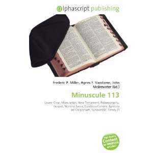  Minuscule 113 (9786132889300) Books