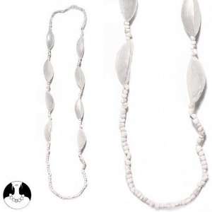 SG Paris Long Necklace Shell 80 cm White Blanc Necklace Long Necklace 