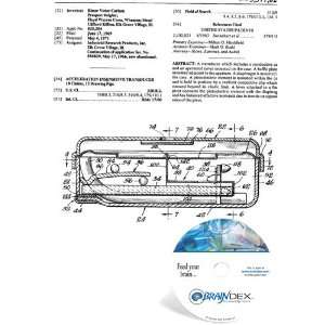   NEW Patent CD for ACCELERATION INSENSITIVE TRANSDUCER 