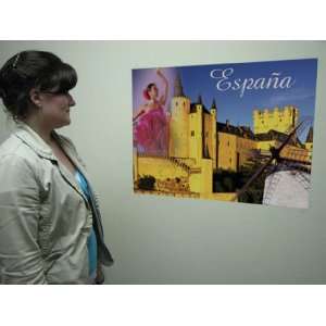  Spain Collage Backdrop Poster