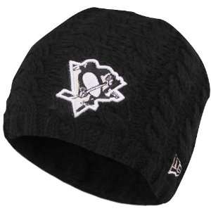  New Era Pittsburgh Penguins Ladies Black Cable Girl Knit 