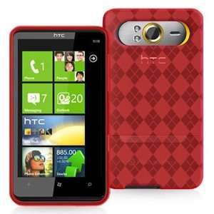  HTC HD7 RED DIAMOND PATTERN TPU / CANDY CASE Cell Phones 