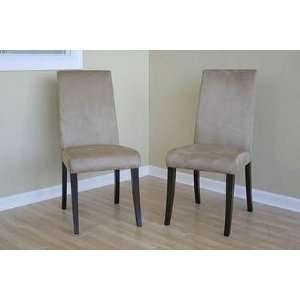   of 2 Contemporary Design Zen Micro Fiber Parson Chairs