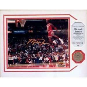  Michael Jordan Slam Dunk Nickel Silver Coin and Photo 