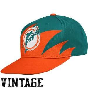 Mitchell & Ness Miami Dolphins Sharktooth Snapback Hat Adjustable 
