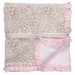  Carters Heart Ruffle Interlock Blanket Pink Baby