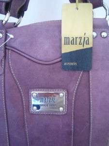 MARZIA ITALY Lilac Leather NEW Large Work Tote Bag  