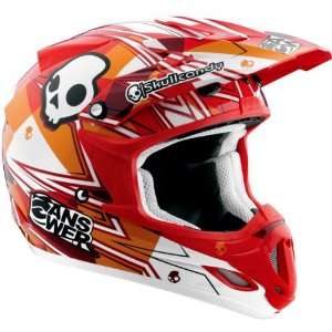  Answer Helmets A12 COMET SKULLCANDY RED XL Automotive