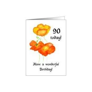  icelandic Poppies 90th Birthday Card Card Toys & Games