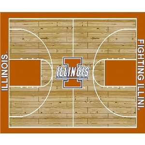 Illinois Fightin Illini College Basketball 10x13 Rug from Miliken 